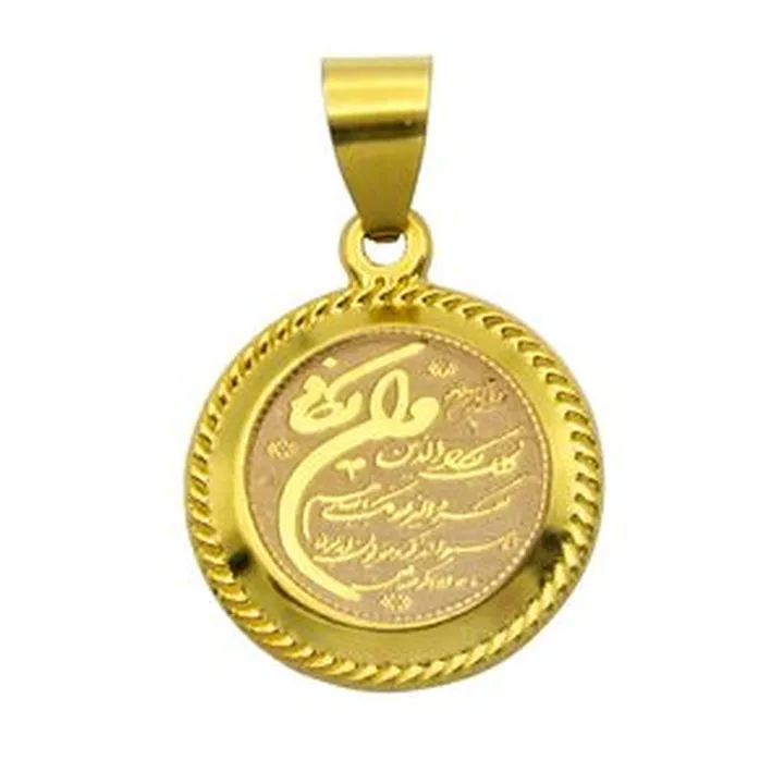 آویز گردنبند طلا 18 عیار زنانه کاپانی طرح و ان یکاد کد KP016