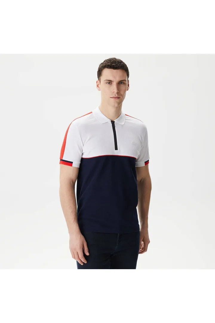 <span class="text-styled__StyledSpan-sc-d280c10c-1 dvOaRP">Lacoste< span>پولو آبی سرمه ای رنگ بلوک شده با تناسب معمولی مردانه