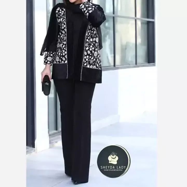کت دخترانه و زنانه جنس مخمل خرجکار تافته مدل مینوس