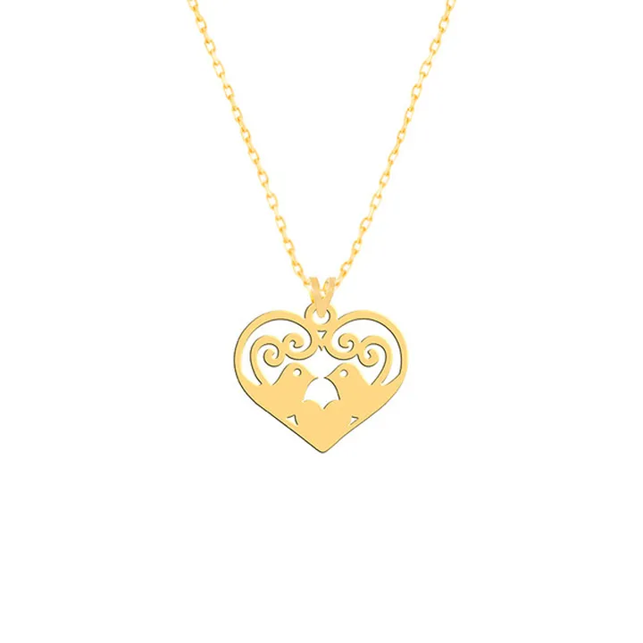 گردنبند طلا 18 عیار زنانه فرشته طرح قلب کد WNLZ-00...