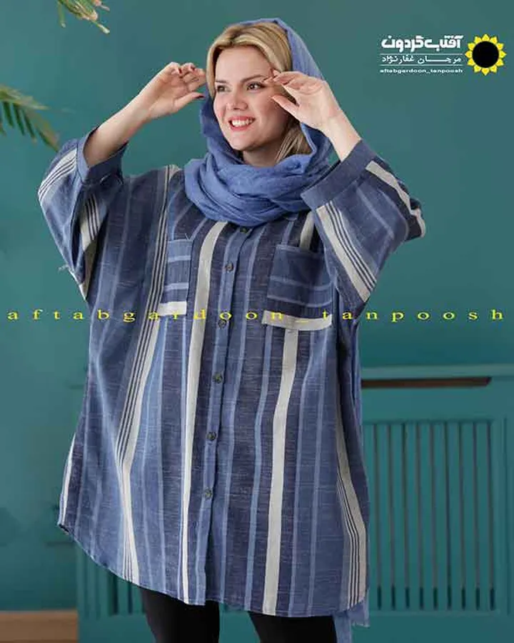 تونیک قد بلند لینن قواره آزاد تابستونی کد163