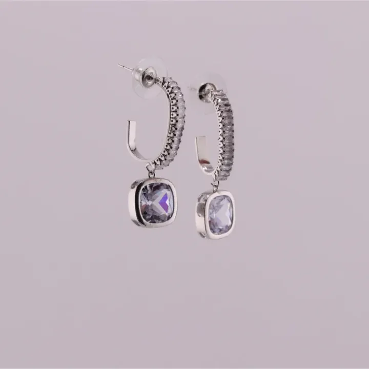 گوشواره طرح جواهر نگین دار
