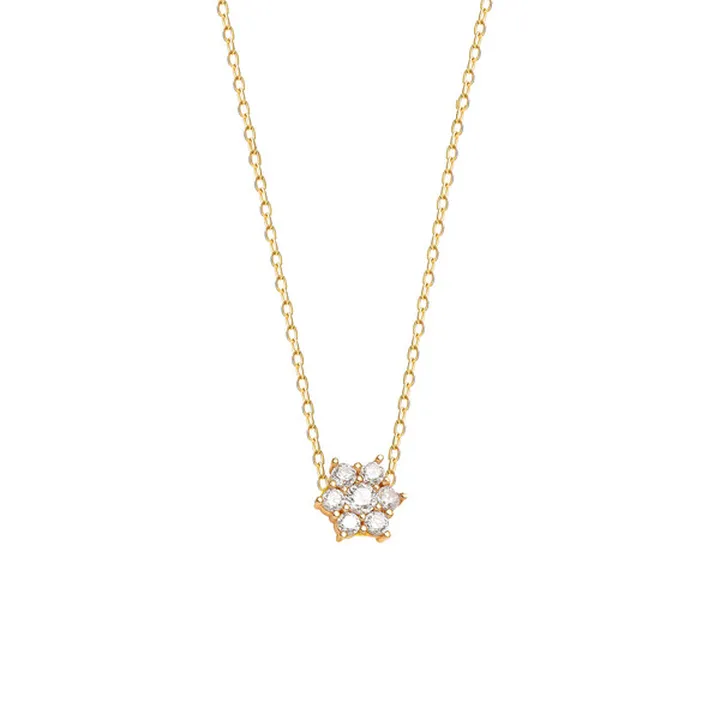 گردنبند طلا 18 عیار زنانه ماوی گالری مدل فلاور