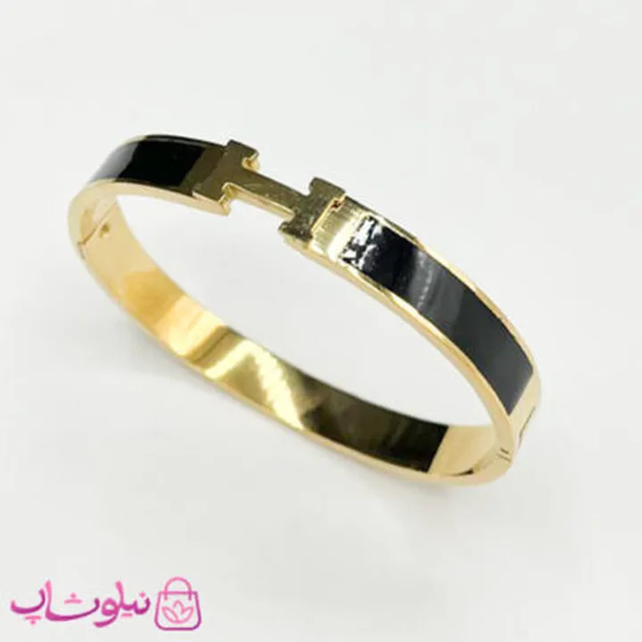 دستبند زنانه هرمس رنگ مشکی کد 280