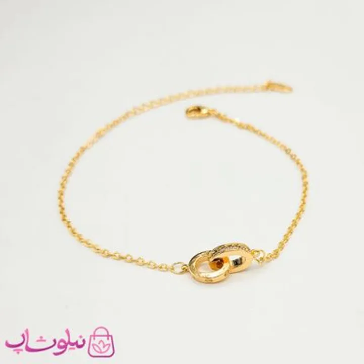 پابند دخترانه ظریف YSXمدل دو حلقه درهم کد 1196