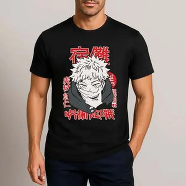 تی شرت آستین کوتاه مردانه مدل انیمه ای anm118