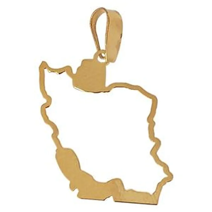 آویز گردنبند طلا 18 عیار زنانه وی وی گلد گالری طرح ایران