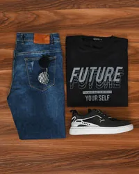 تی شرت مردانه یقه گرد FUTURE مدل 3647