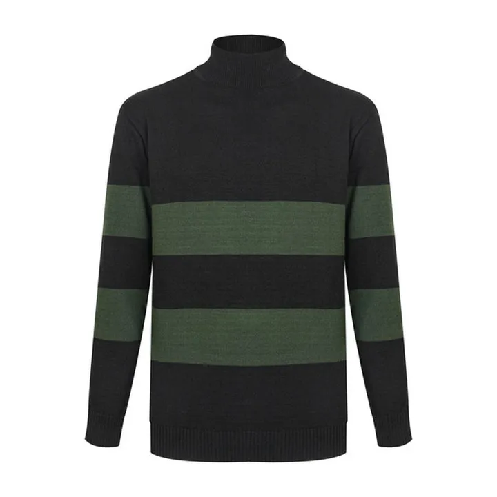 پلیور یقه اسکی مردانه مدل راه راه