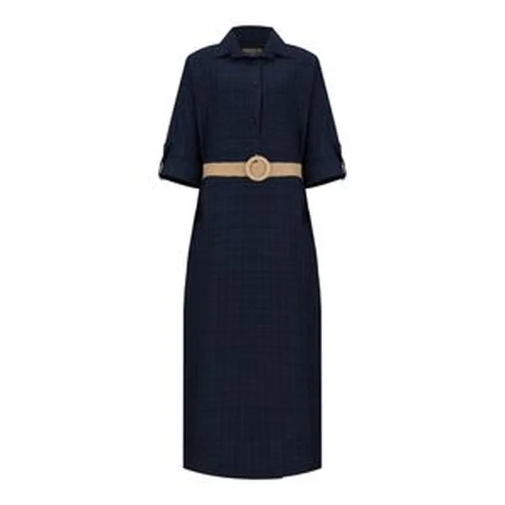 مانتو زنانه السانا مدل کادوسا کد 218104 رنگ سورمه ای