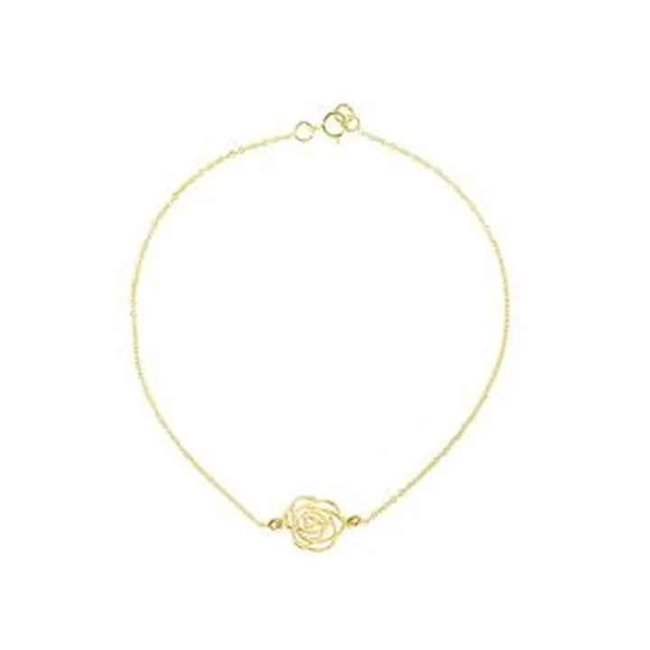 پابند طلا 18 عیار زنانه ترابی گالری مدل گل رز کد GAN026