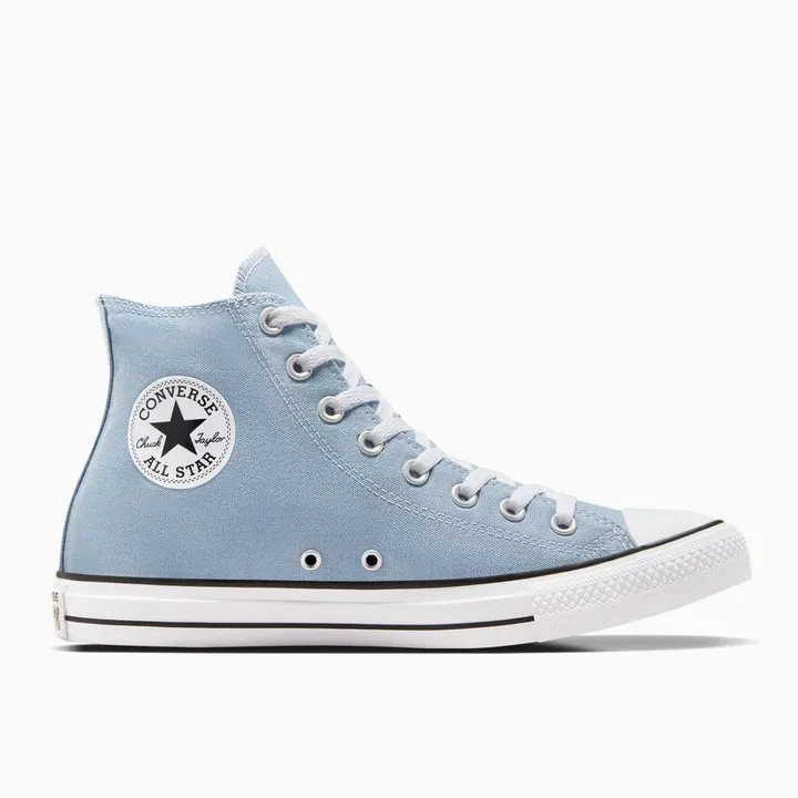 کفش ال استار اصل ساق بلند مدل کلاسیک رنگ آبی کمرنگ all star chuck navy blue