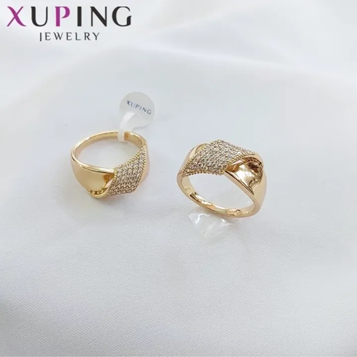 انگشتر ژوپینگ زنانه طرح طلای نگیندار ضدحساسیت 
