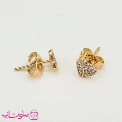 گوشواره میخی ژوپینگ قلبی کوچک کد 891