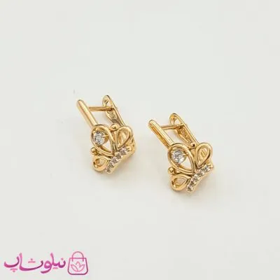 گوشواره دخترانه ژوپینگ مدل تاج کد 721