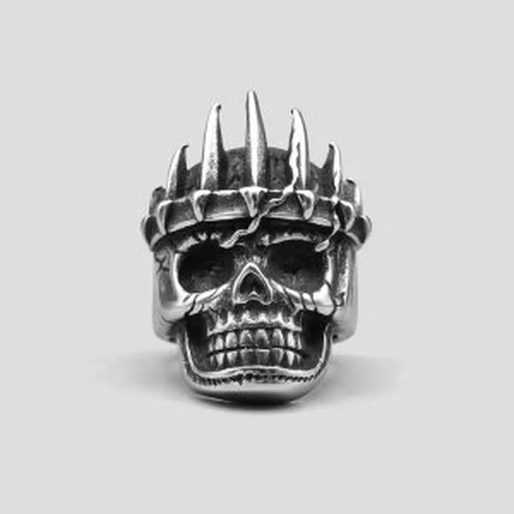 انگشتر اسکلتی پادشاه مدل King of Skulls کد Njd-794