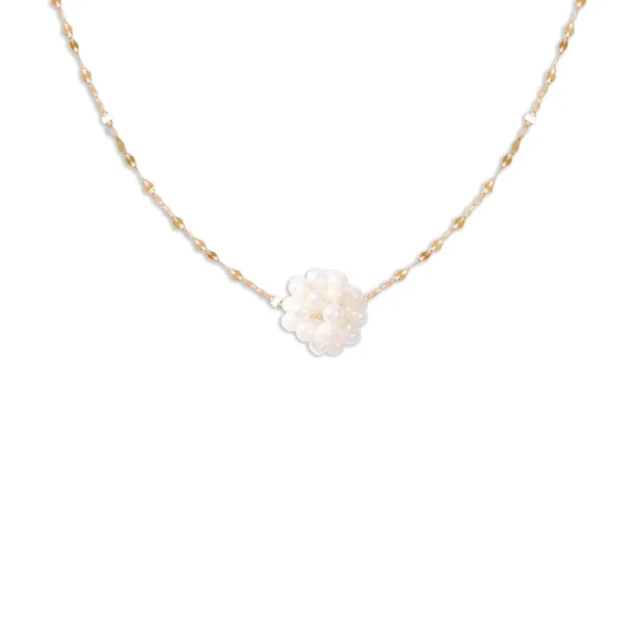 گردنبند طلا توپ مرواریدی