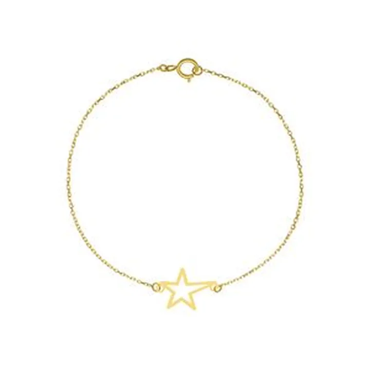 پابند طلا 18 عیار زنانه ترابی گالری مدل ستاره کد GAN085