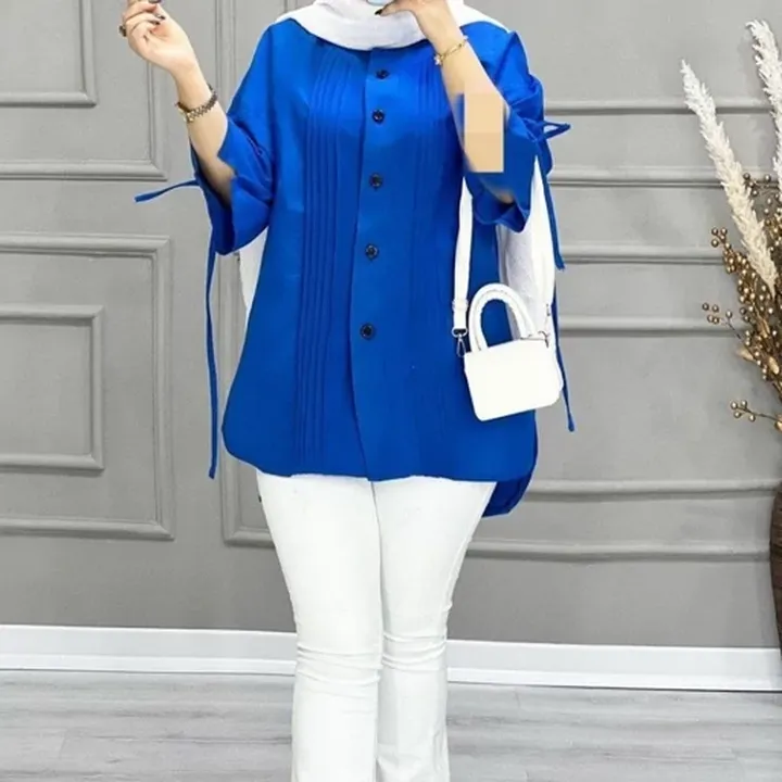 شومیز تونیک زنانه جلو پیلی داکرون شیک