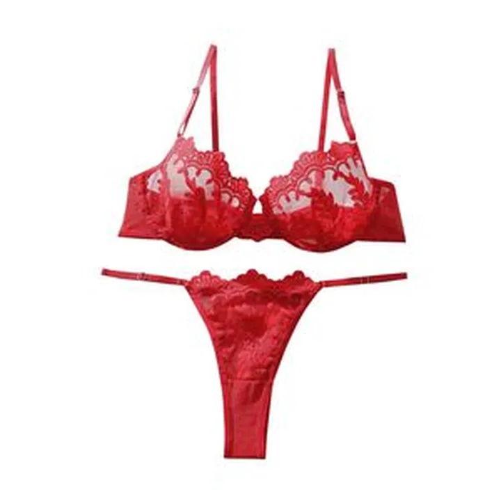 ست شورت و سوتین زنانه شین مدل 10969 رنگ قرمز