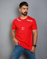 تی شرت مردانه یقه گرد NIKE طرح ARMAN مدل 3630