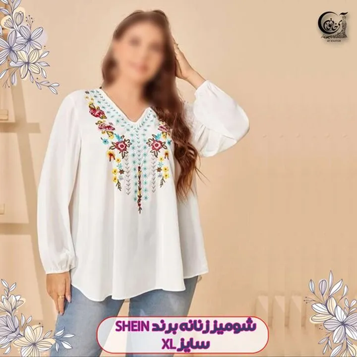 شومیز زنانه سایز XL برند shein وارداتی (ارسال رایگان)