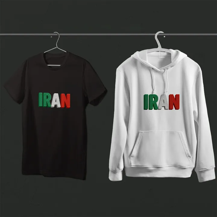 هواداری ایران طرح 5 (تیشرت ، هودی ، دورس)(رنگبندی)