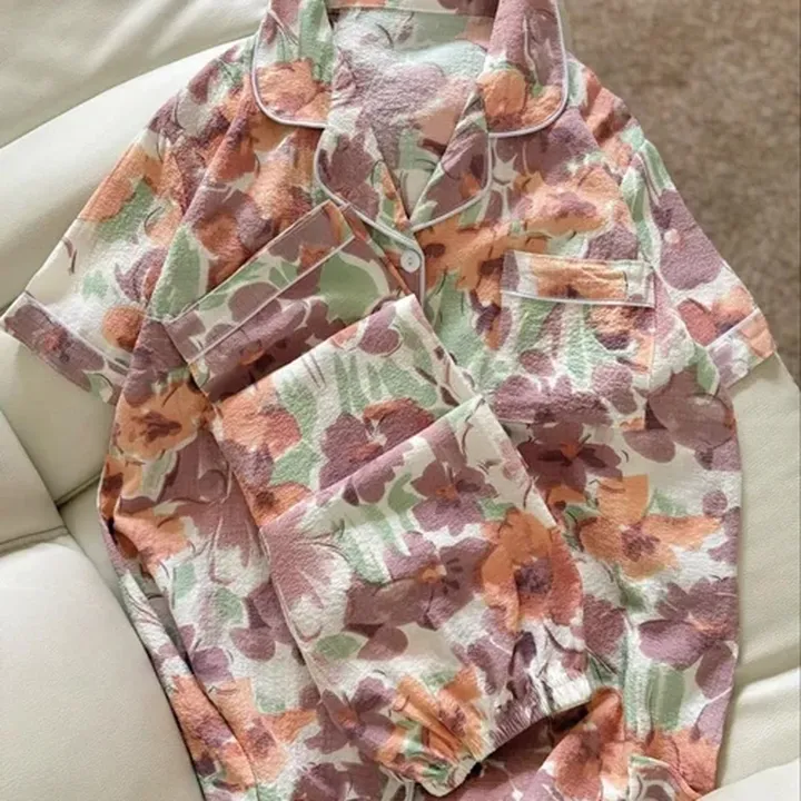 ست دو تیکه نخ موسلین کد6372