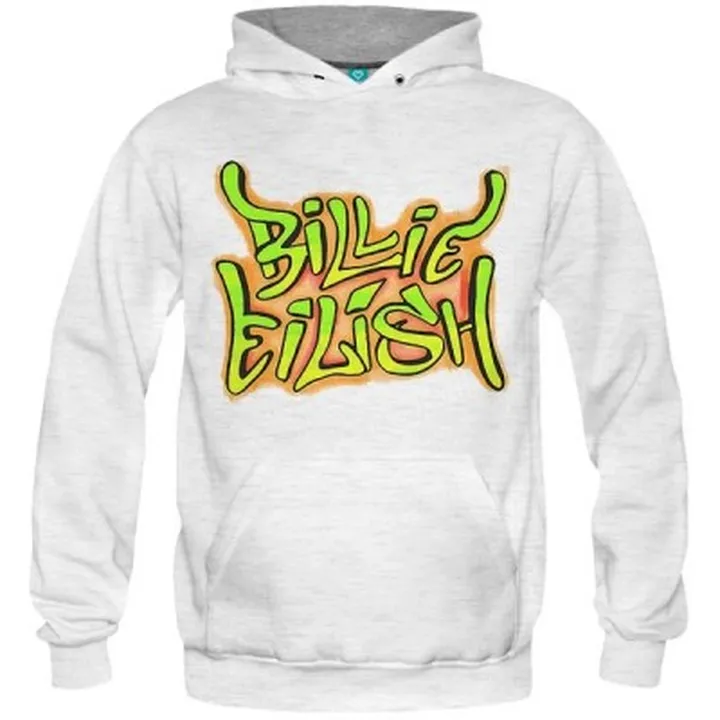 سویشرت هودی ملانژ Neon Graffiti Art Billie Eilish