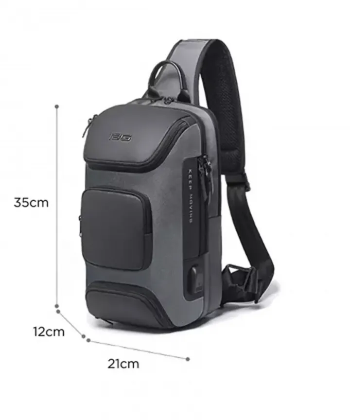 کوله پشتی تک بند یو اس بی دار 8 لیتری بنج BANGE BG-7086 Men Chest Bag Single Shoulder Bag