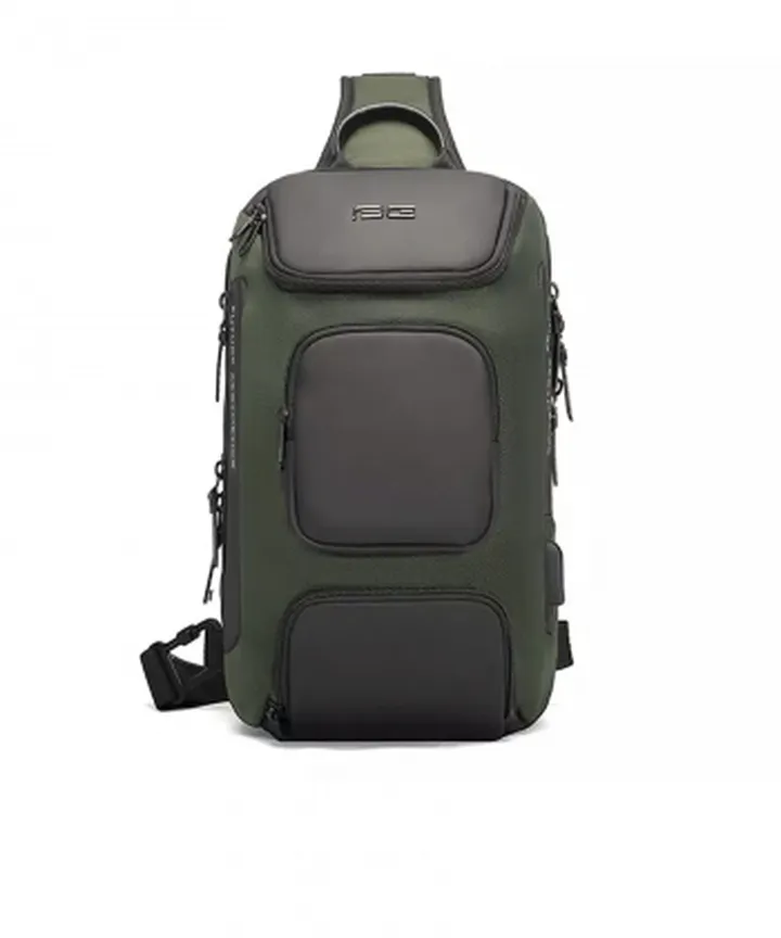 کوله پشتی تک بند یو اس بی دار 8 لیتری بنج BANGE BG-7086 Men Chest Bag Single Shoulder Bag