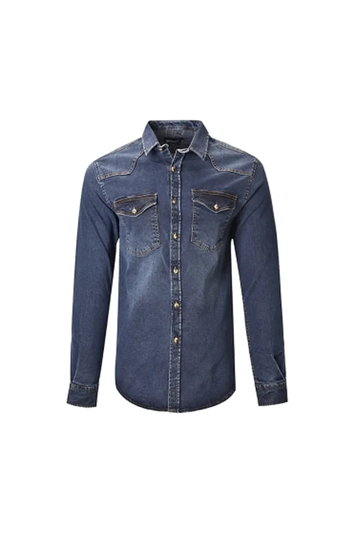 پیراهن جین دو جیب اسلیم فیت