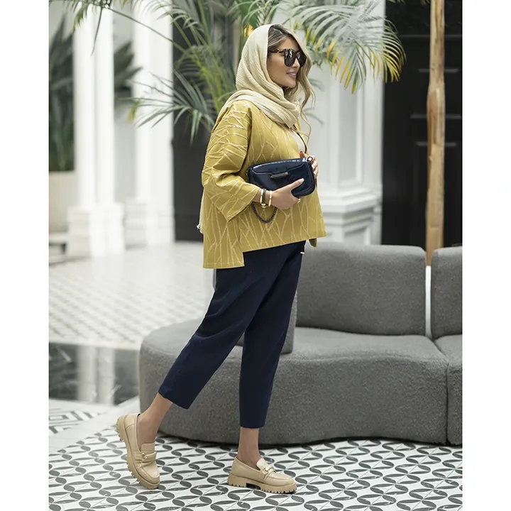 شلوار لینن سورمه ای