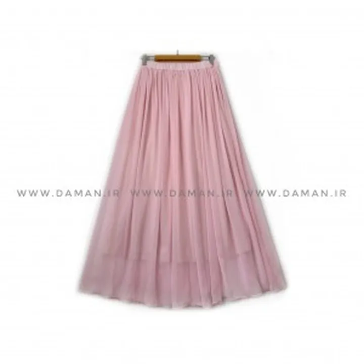 دامن حریر صورتی   قد 90