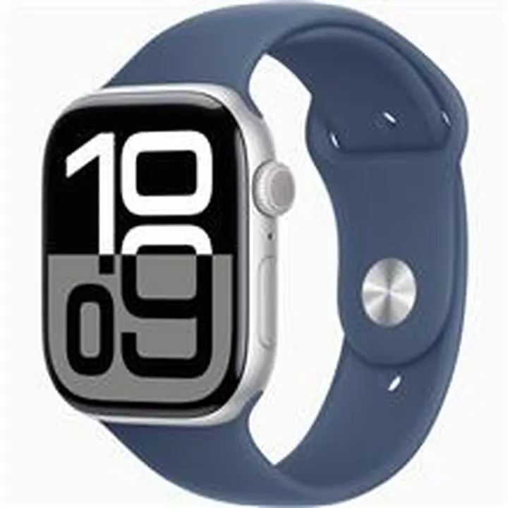 ساعت هوشمند اپل ساعت هوشمند اپل واچ S10 جت بلک با بند اسپرت سیلیکون 46mm