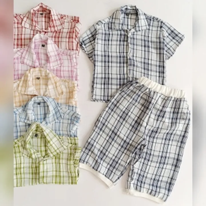 پیراهن شلوارک چهارخونه