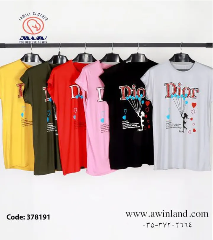 تیشرت زنانه DIOR و دختر 378191