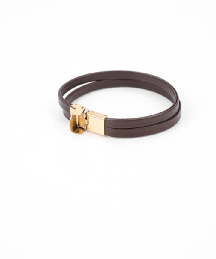 دستبند  چرم طبیعی بیسراک Bisrak کدLeatherBracelet-111