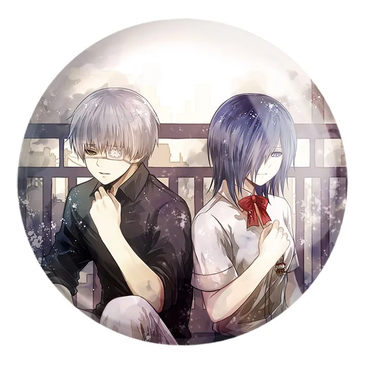 پیکسل خندالو طرح کانکی و توکا انیمه توکیو غول Tokyo Ghoul کد 11881 مدل بزرگ