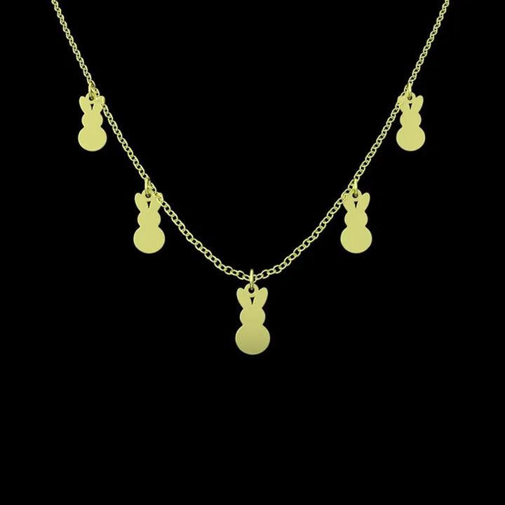 گردنبند طلا 18 عیار زنانه مدوپد مدل خرگوش کد RNA10...