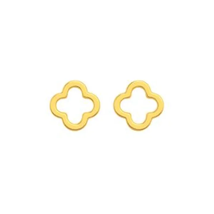 گوشواره میخی طلا 18 عیار زنانه گالری قو طلایی مدل ونکلیف خالی