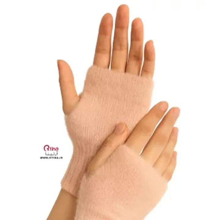 دستکش بدون انگشت زمستانی دخترانه و زنانه (کشی و فری سایز)