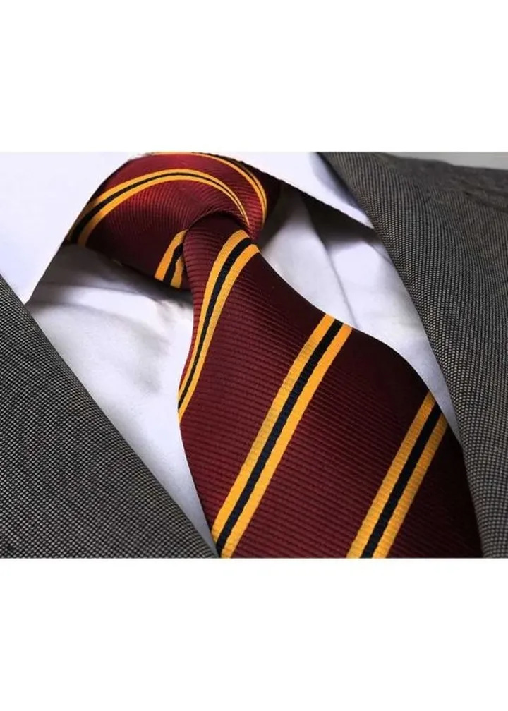 کراوات Harry جاکاردار راه‎راه زرد potter زرشکی برند Exve Exclusive کد 1706939600