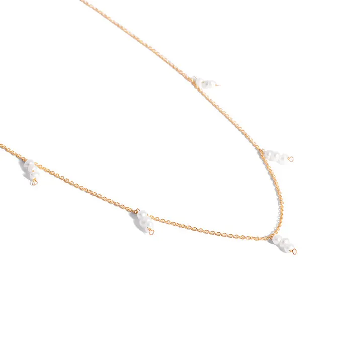 گردنبند طلا 18 عیار زنانه با زنجیر حلقهای (فلامین...