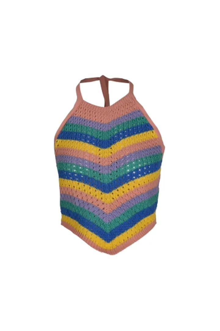 تاپ بافت پشت گردنی گره دار