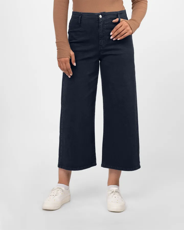 شلوار واید بگ سرمه ای زنانه 3102210 – سرمه‌ای تیره