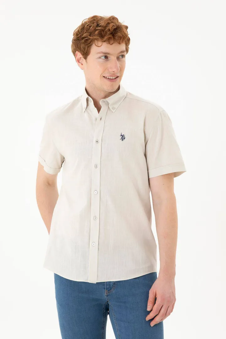 <span class="text-styled__StyledSpan-sc-d280c10c-1 dvOaRP">U.S. Polo Assn.< span>پیراهن آستین کوتاه مردانه سنگی 50288646-VR049