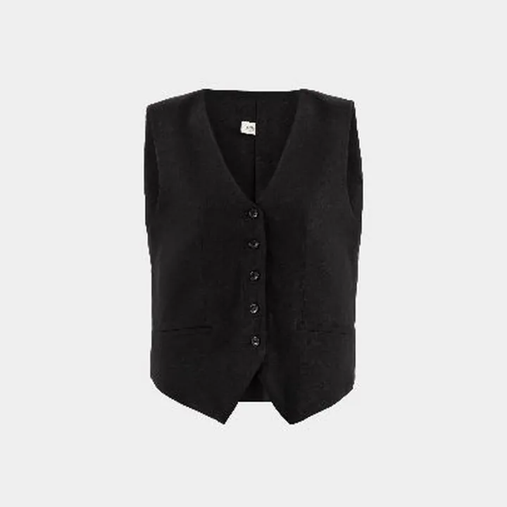 جلیقه زنانه لینن مشکی