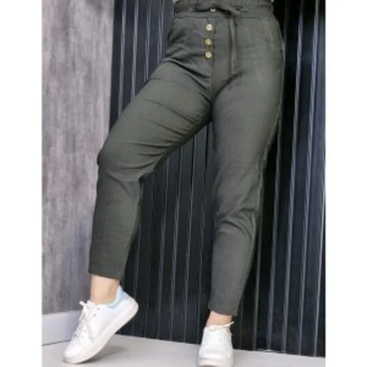 شلوار مام فیت سبز تیره ۳۱۴۰۰۹۵ ۹