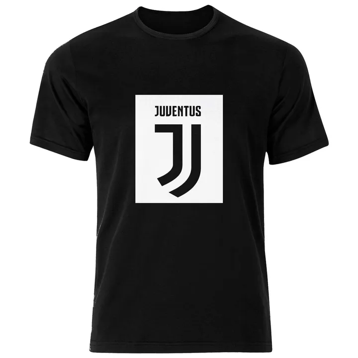 تی شرت ورزشی نخی مردانه طرح لوگو یوونتوس کد Juventus Clubs Logo 001M تیشرت